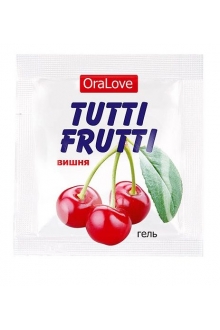 Пробник гель-смазки Tutti-frutti с вишнёвым вкусом - 4 гр. LB-30009t Биоритм