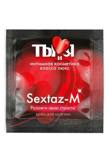 Возбуждающий крем Sextaz-M для мужчин в одноразовой упаковке - 1,5 гр. LB-70020t Биоритм