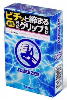 5 шт. - презервативы волнистой формы Sagami Squeeze