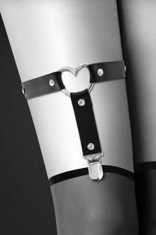 Подвязка с металлическим сердечком 6060090010 Bijoux Pour Toi (черный)
