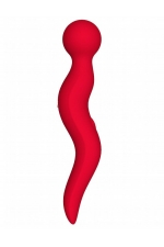 Красный вибромассажёр изогнутой формы Cassi - 21 см. 05495 Le Frivole (красный)