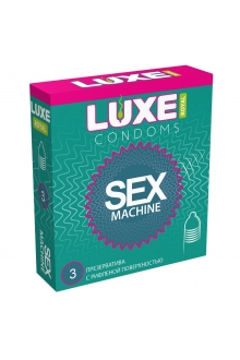 3 шт. - ребристые презервативы LUXE Royal Sex Machine