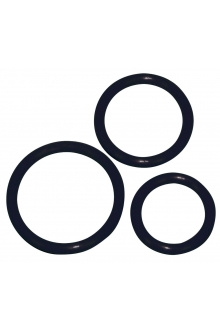 Набор из 3 чёрных эрекционных колец разного диаметра 05108660000 Orion (черный)